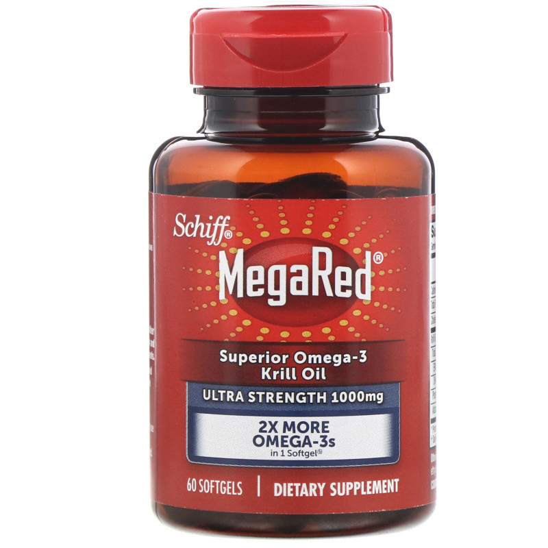 Schiff, MegaRed, Superior Omega-3 Krill Oil, 1,000 mg, 60 Softgels