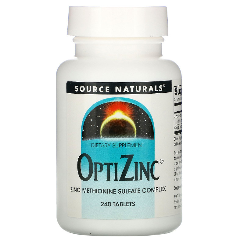 Source Naturals, OptiZinc, 240 таблеток