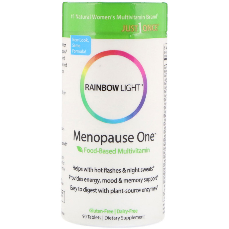 Rainbow Light, Menopause One, мультивитамины на основе цельных пищевых продуктов, 90 таблеток