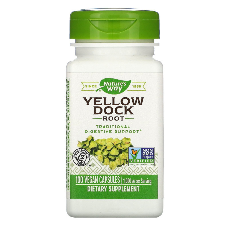 Nature's Way, Yellow Dock Root, 500 mg, 100 Vegetarian Capsules