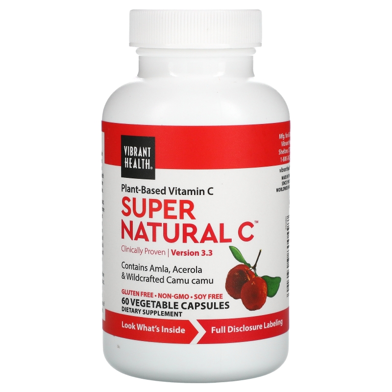 Vibrant Health, Super Natural C, версия 3.1, 60 растительных капсул