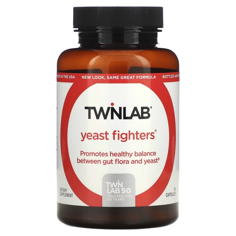 Twinlab, Yeast Fighters, 75 Capsules