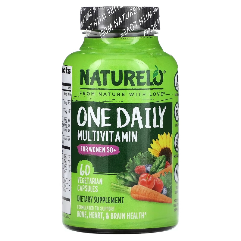 NATURELO, One Daily Multivitamin for Women 50+, 60 Vegetarian Capsules