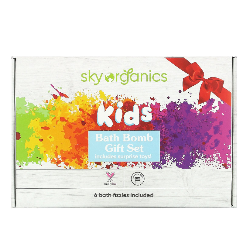 Sky Organics, Детские бомбы для ванны с игрушками-сюрпризами, 6 бомб для ванны