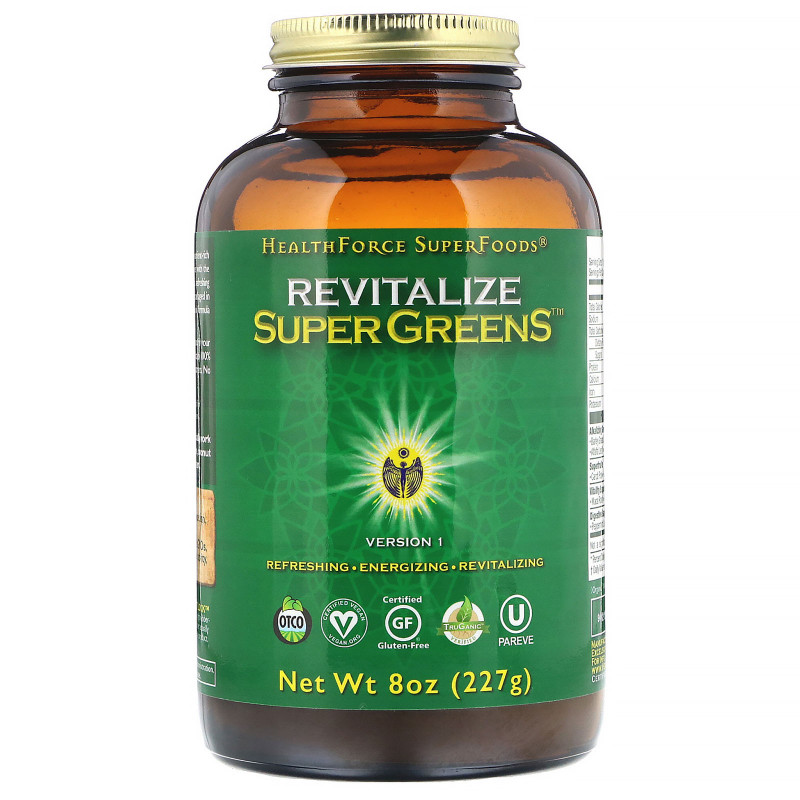 HealthForce Superfoods, Revitalize Super Greens, 8 oz (227 g)