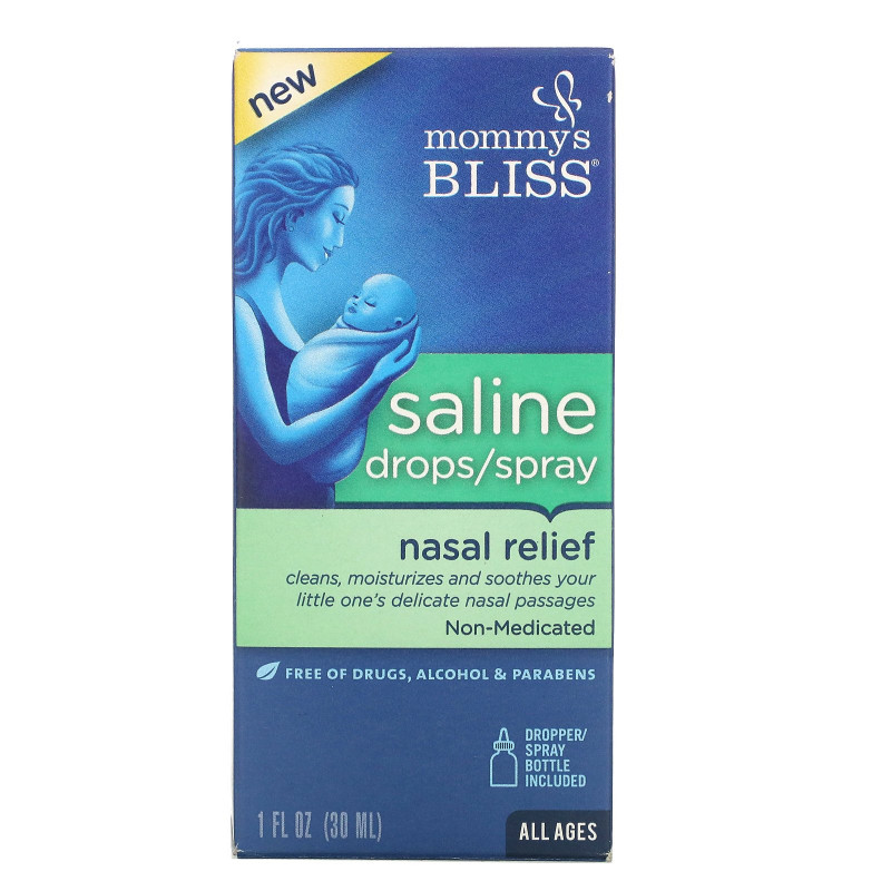 Mommy's Bliss, Saline Drops/Spray Nasal Relief, All Ages, 1 fl oz (30 ml)