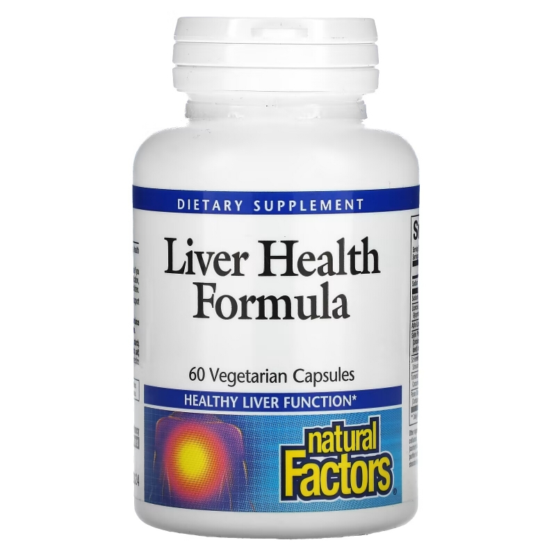 Natural Factors, Liver Health Formula, 60 растительных капсул