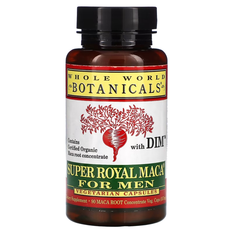 Whole World Botanicals Super Royal Maca для мужчин 500 мг 90 растительных капсул