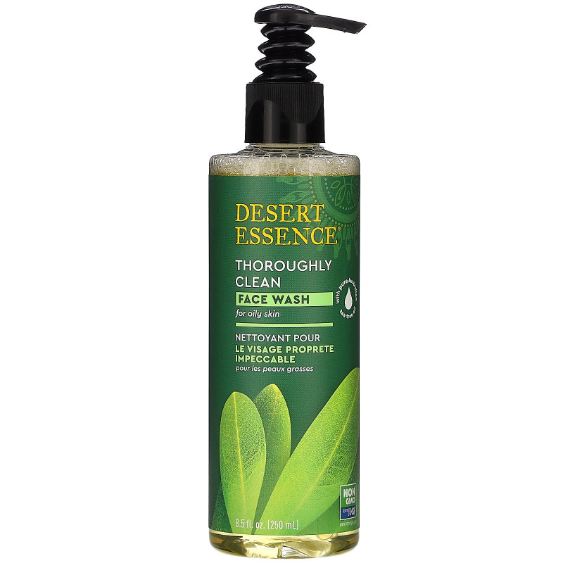 Desert Essence Средство для умывания Thoroughly Clean Face Wash - Оригинальный продукт Для жирной и комбинированной кожи 85 жидких унций (250 мл)