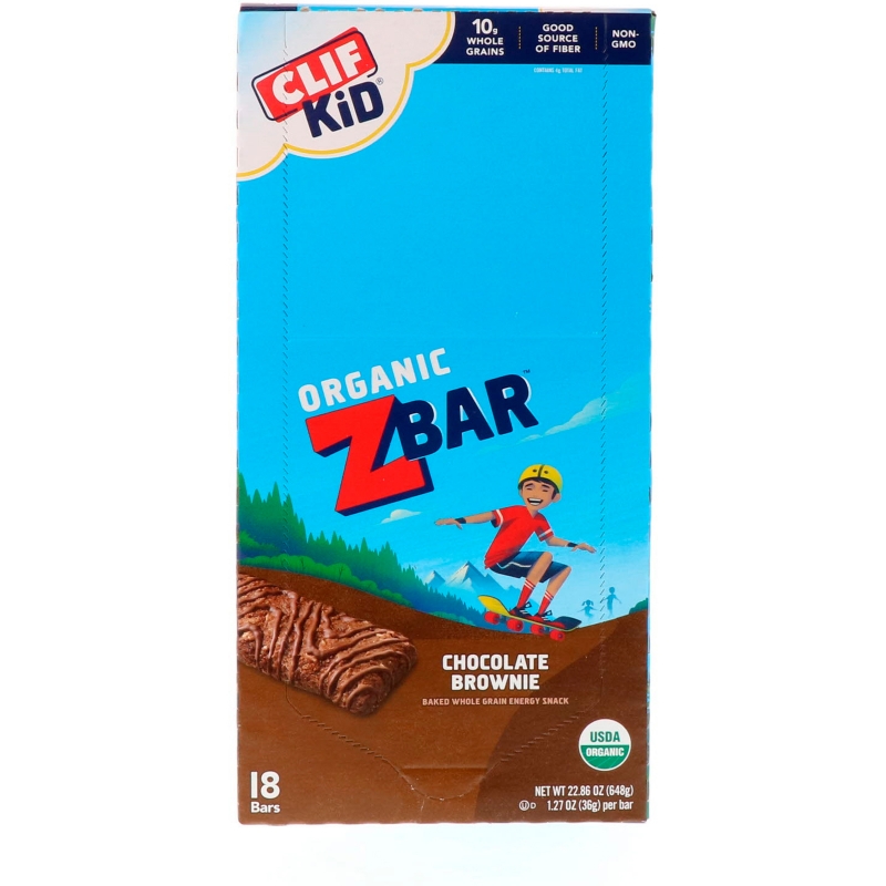 Clif Bar, Clif Kid, Organic Z Bar, Chocolate Brownie, 18 Bars, 1.27 oz (36 g) Per Bar