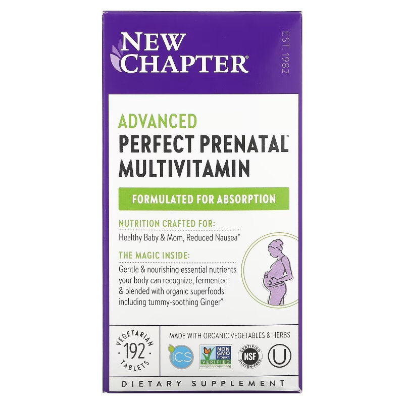 New Chapter, Advanced Perfect Prenatal Multivitamin, 192 Vegetarian Tablets