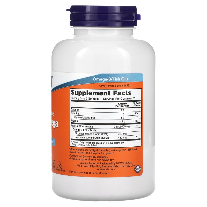 Now Foods Super EPA Молекулярно дистиллированный 120 капсул