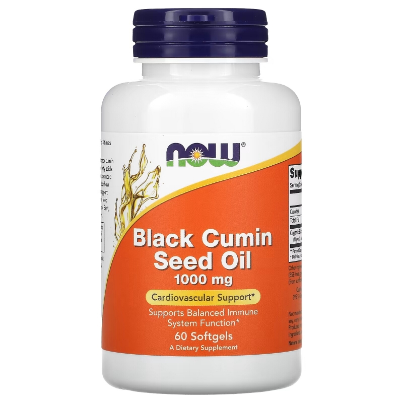 Now Foods, Black Cumin Seed Oil, 1,000 mg, 60 Softgels