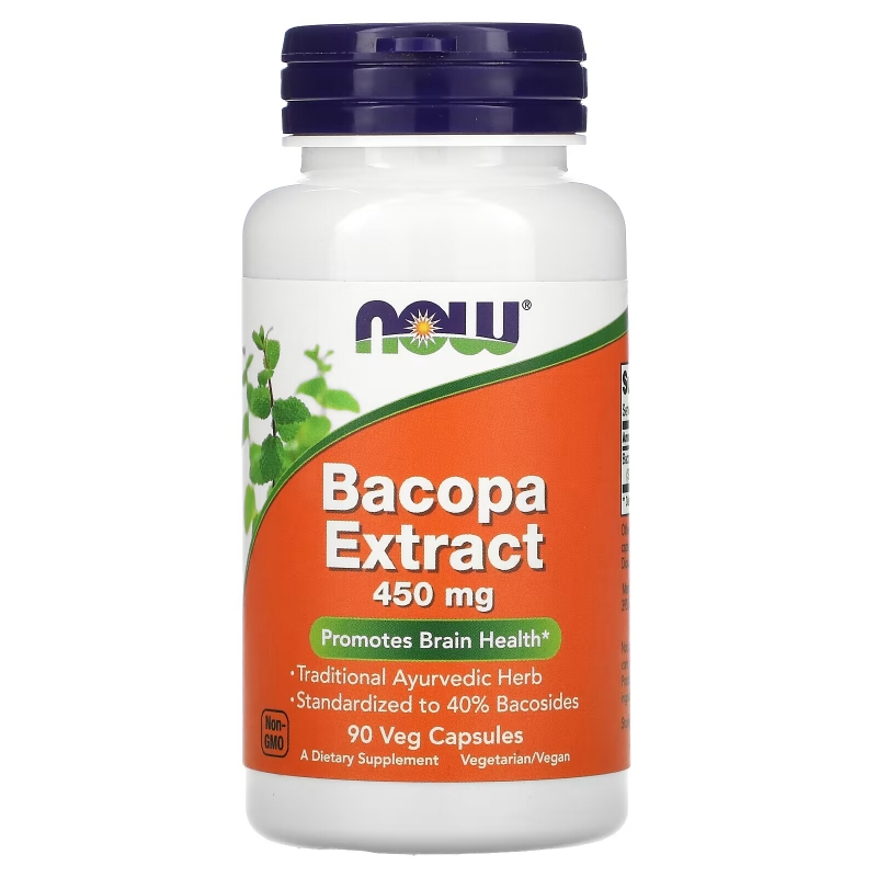 Now Foods, Bacopa Extract 450 mg, 90 Veg Capsules