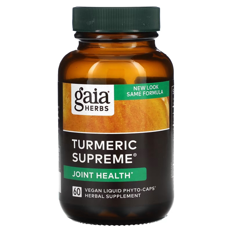 Gaia Herbs Turmeric Supreme Joint для суставов 60 вегетарианских жидких фитокапсул