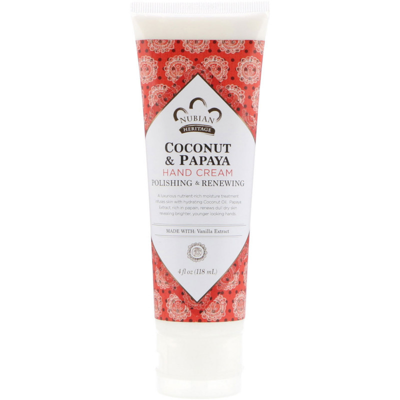 Nubian Heritage Hand Cream Coconut & Papaya 4 fl oz (118 ml)