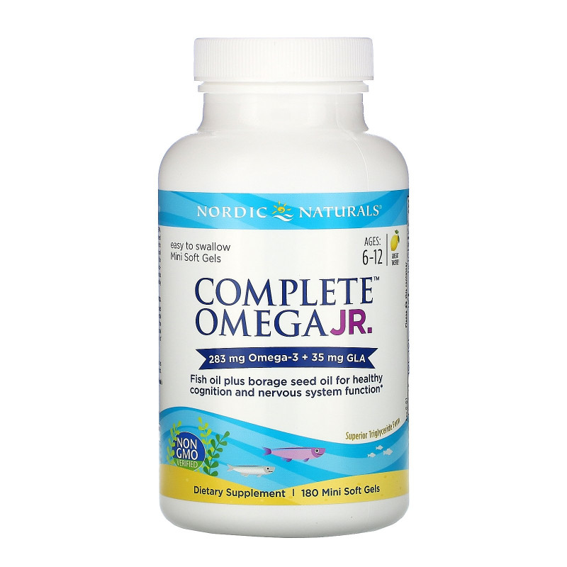 Nordic Naturals Комплексные витамины Omega со вкусом лимона для детей и подростков 500 мг 180 жевательных гелевых капсул