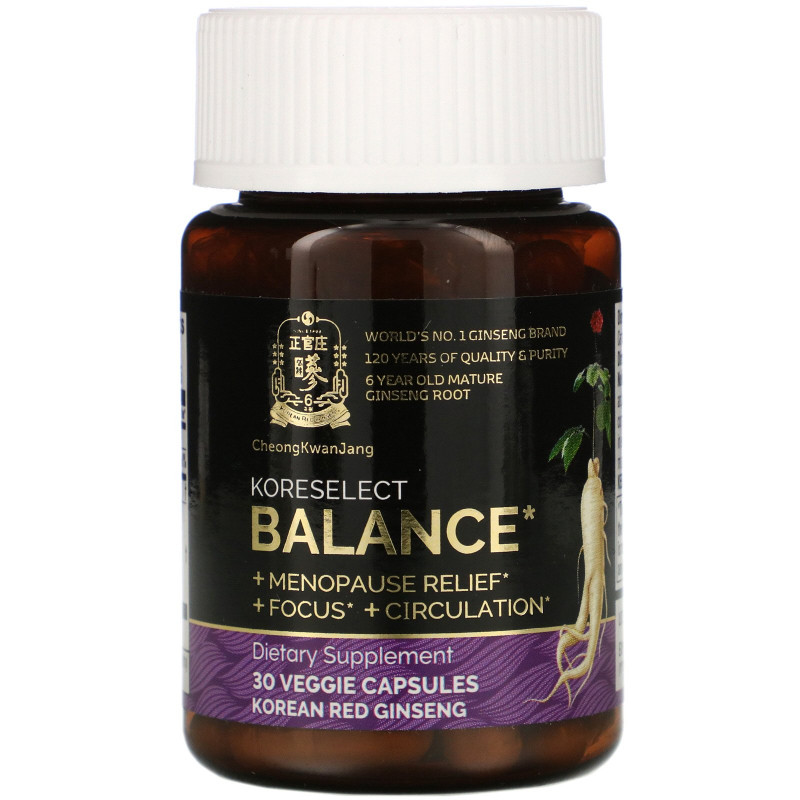 Cheong Kwan Jang, Koreselect, Balance, 30 Veggie Capsules