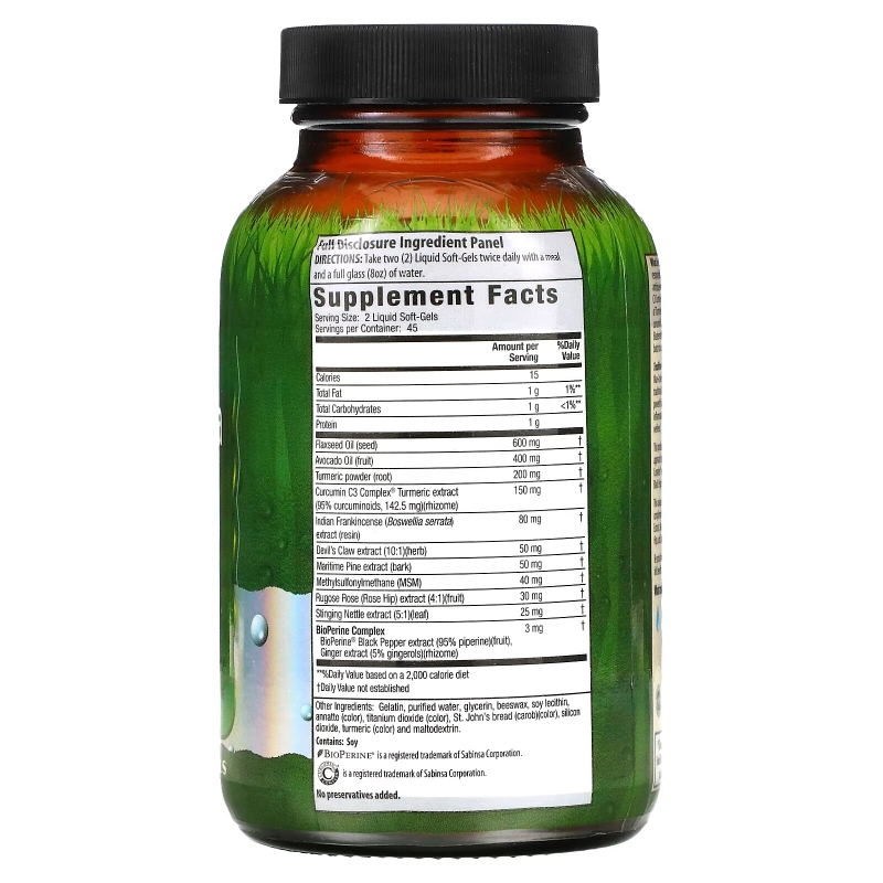 Irwin Naturals, Max-Active Boswellia, Curcumin + BioPerine, 90 Liquid Soft-Gels