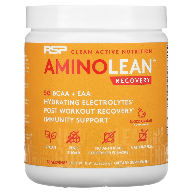 RSP Nutrition, AminoLean, Recovery, Blood Orange, 8.91 oz (253 g)