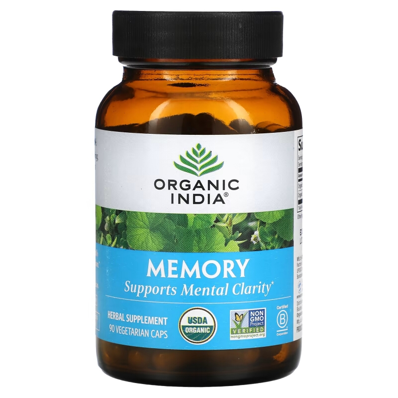 Organic India Memory ясность ума 90 растительных капсул