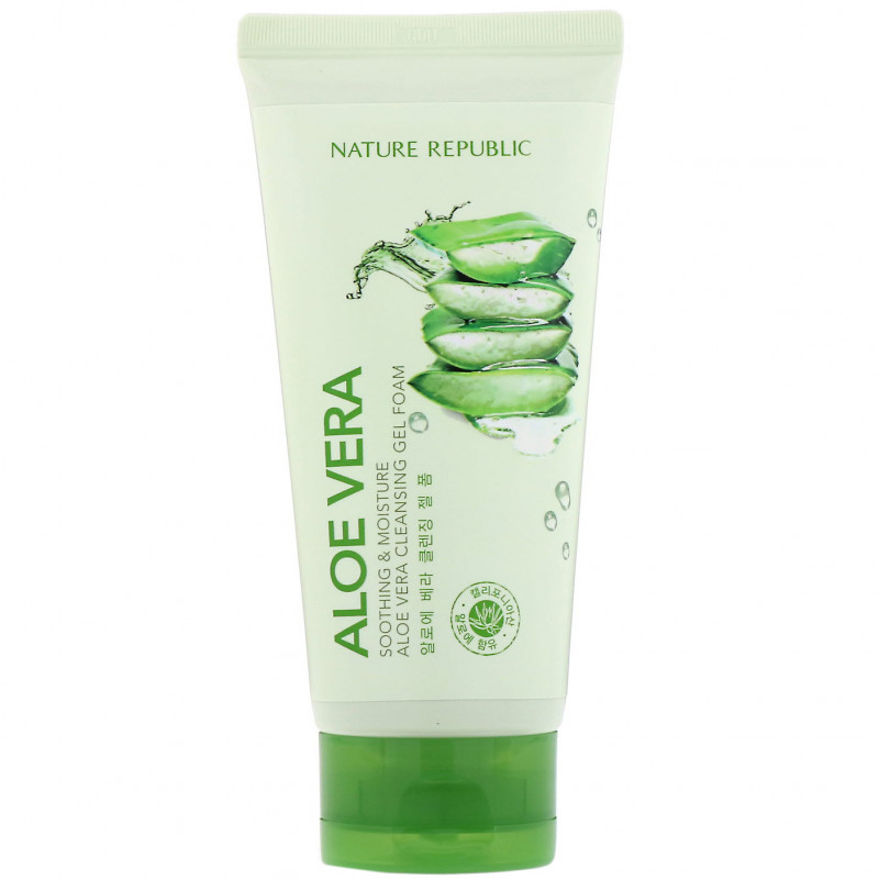 Nature Republic, Soothing & Moisture Aloe Vera Cleansing Gel Foam,  5.07 fl oz (150 ml)