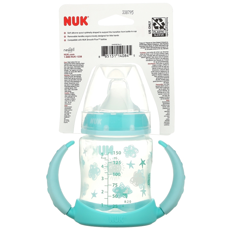 NUK, Transition Cup, Learner Cup, 6+ Months, Blue, 1 Cup, 5 oz (150 ml)