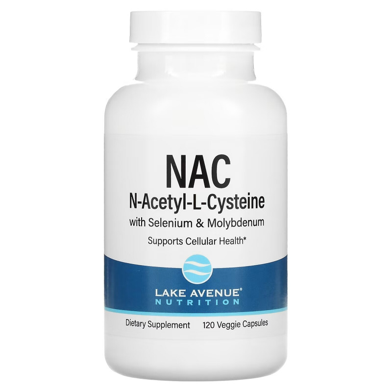 Lake Avenue Nutrition, N-A-C, N-Acetyl Cysteine with Selenium & Molybdenum, 600 mg, 120 Veggie Capsules