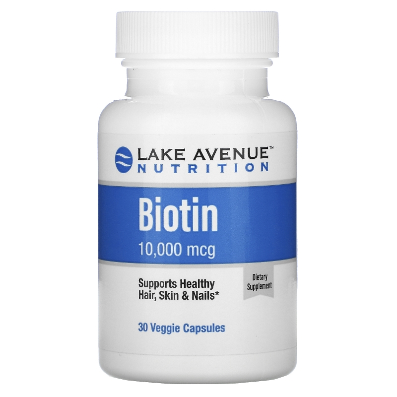 Lake Avenue Nutrition, Biotin, 10,000 mcg, 30 Veggie Capsules